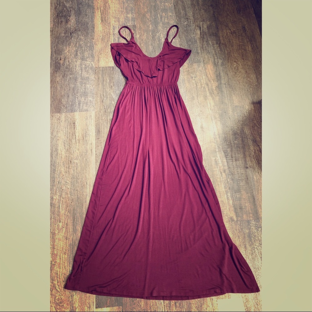 Express Burgundy Maxi Dress